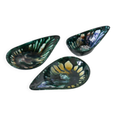 Trio de petits plats en céramique du Morvan, 1970