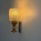 Mid-century glass and brown metal wall light, 1960, Italy