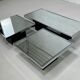 Trio of square and rectangular coffee tables 60s - 70s for Cidue