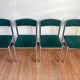 Lot de 4 chaises en velours vert