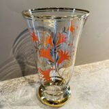 Vase en cristal vintage Domec Bordeaux