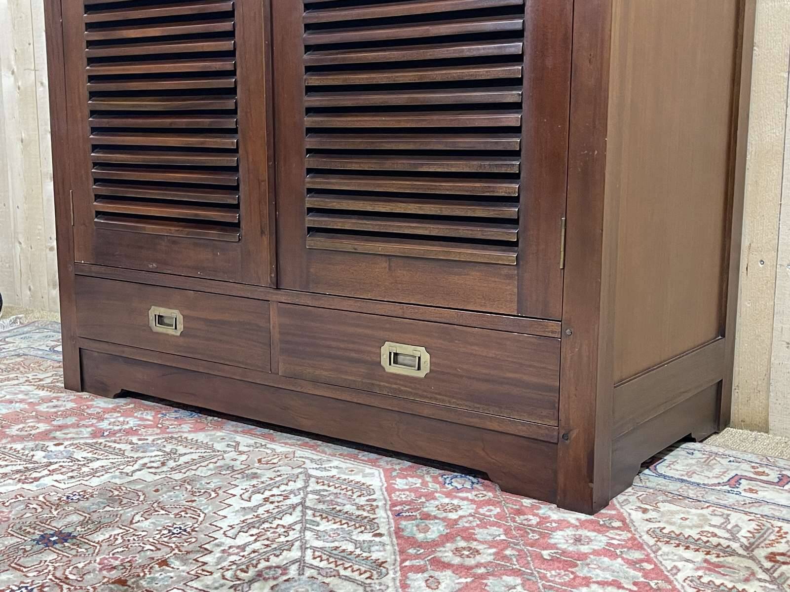 Marine style wardrobe in mahogany from the 1950s