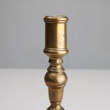 Antique French early 17th century haute epoque copper candlestick