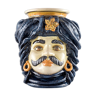 Blue turban vase man