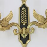 Pair of empire-style bronze wall light