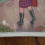 Affiche d'école  édition Rossignol: Au cirque et Après l'averse