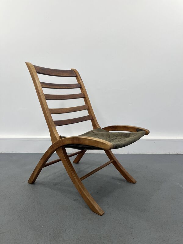 Chaise vintage en cuir, années 1970