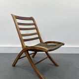 Leather vintage armchair, 1970s