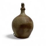 Pied de lampe boule en gres pyrite style La borne Tiffoche Deblander