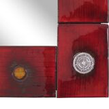 Ceramic tile mirror by Oswald Tieberghien 1960 35.5x73cm