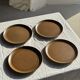 Lot de 4 assiettes à dessert brunes Sarreguemines Modèle Savoie D19.5