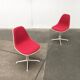 Mid-century fiberglass accent chair set with La Fonda base by Charles & Ray Eames for Herman Miller.