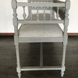 Two-seater bench with balusters