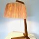 Natural Fibre & Teak Wood Table Lamp By Ib Fabiansen For Fog & Mørup, Denmark 1950S