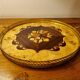 round service tray in Italian marquetry