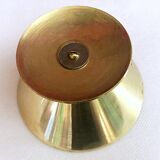 Table candle holder in golden brass