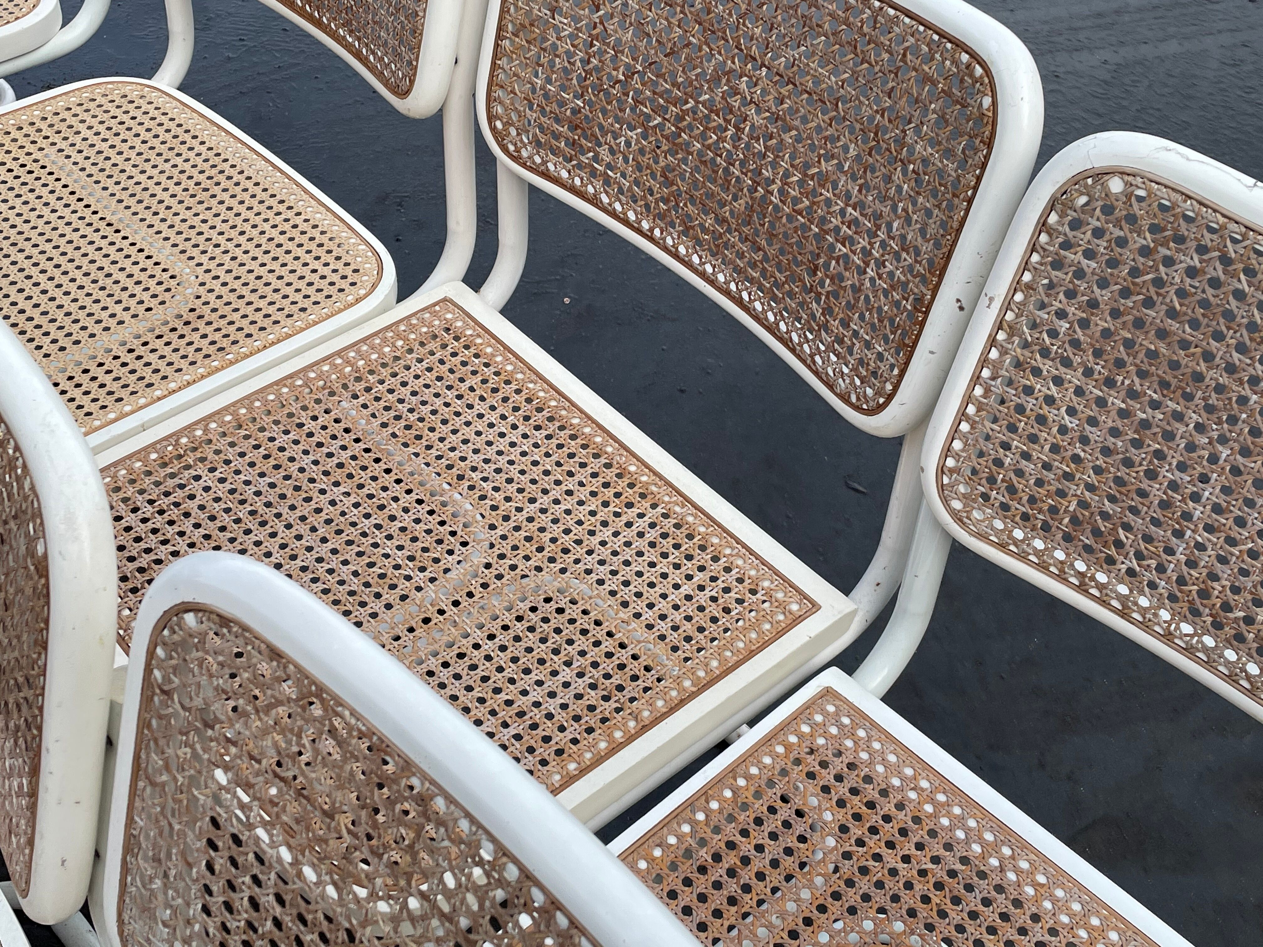 Set of 4 Cesca Model chairs by Marcel Breuer