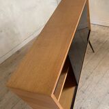 Vintage oak display cabinet bookcase
