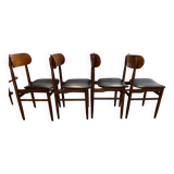 Set of 4 vintage Italian chairs, produced in the 60s by Gessef Consorzio Sedie Friuli