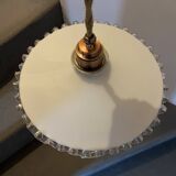 Suspension opaline cordon chanvre upcyclée