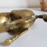 Vintage golden brass horse