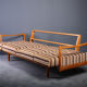 Canapé en bois de chêne convertible 1960