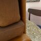 Armchair HS Denmark in leather and teak from the 60s
