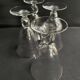 4 large conical glasses
