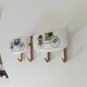 Set of 2 wall coat hooks in Bakelite and brass from the 1950s/60s.