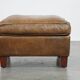 Sheepskin wing chair + XXL patinated footrest