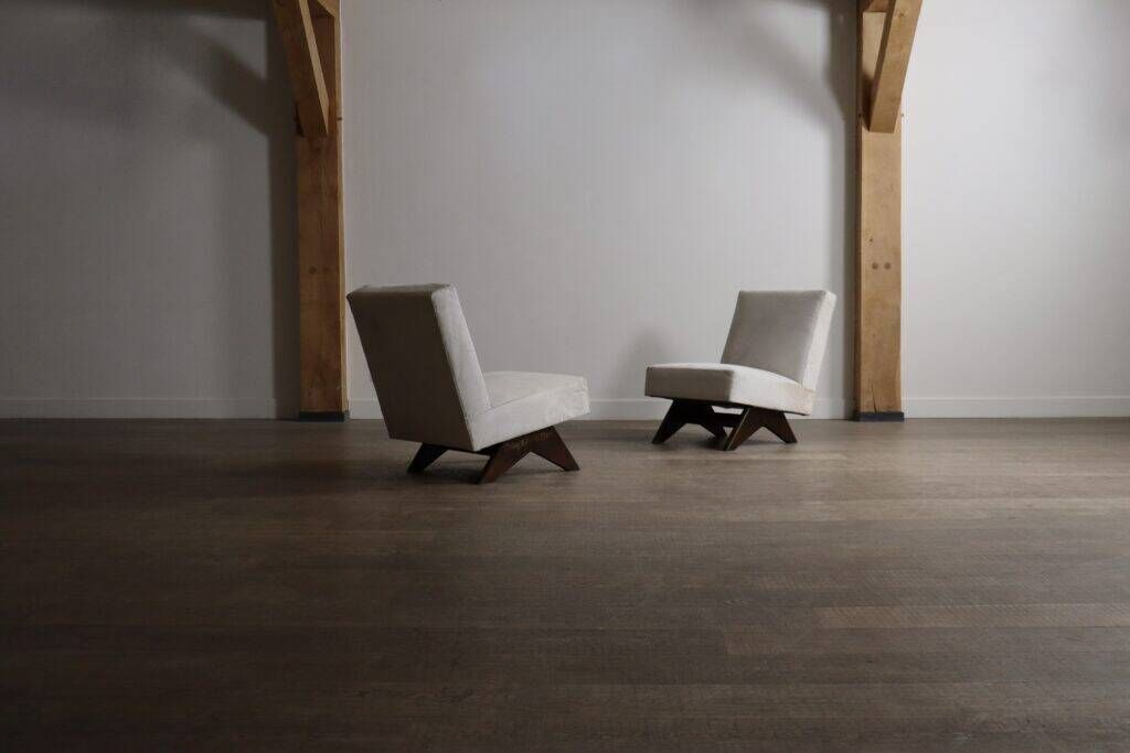 Pair of Pierre Jeanneret 'Fireside' chairs, model No. PJ-SI-36-A