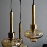 RAAK waterfall chandelier from the 70s with smoked glass