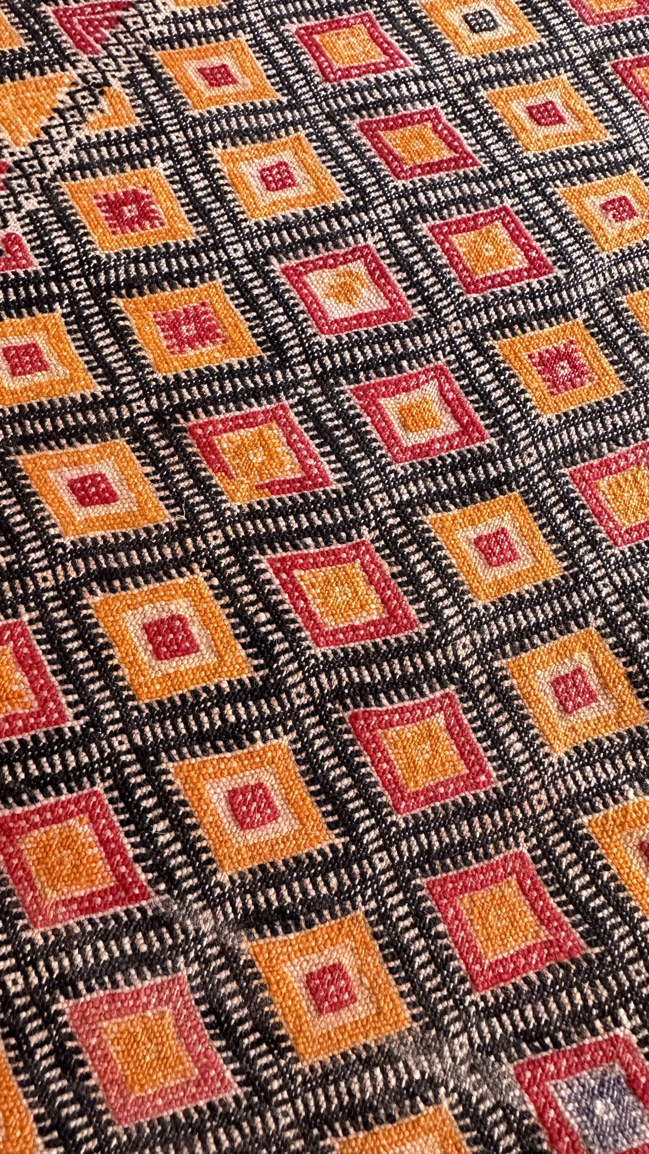 Berber kilim zammour rug - 314 x 158 cm