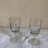 Ensemble de 6 verres à digestif en verre