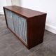 Small glass-fronted wall cabinet in teak with drawers, Denmark, 1960.