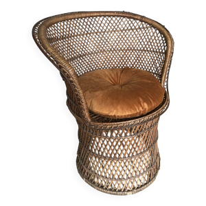 fauteuil corbeille en - rotin