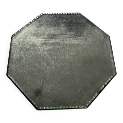 Miroir, plateau octogonal ancien