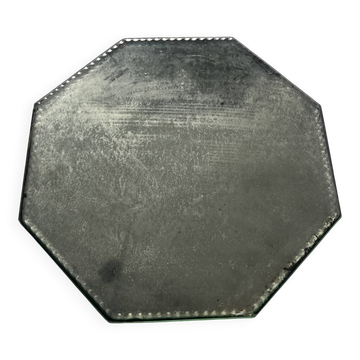 Miroir, plateau octogonal ancien
