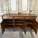 Louis XVI style enfilade in cherry wood, 20th century.