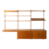 FM Møbler wall unit by Kai Kristiansen, 1960s, teak, restored