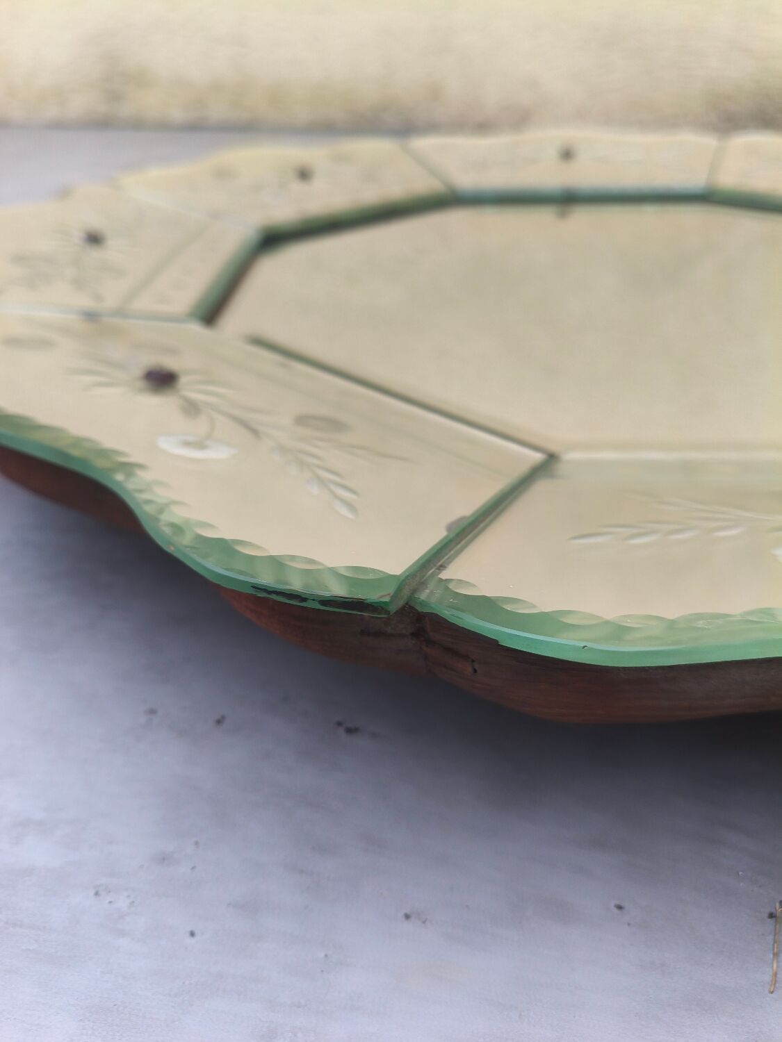 Miroir biseauté vénitien octogonal