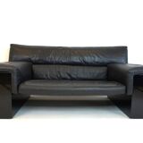 Knoll Brigadier 2 seater leather sofa by Cini Boeri