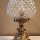 Lampe ananas verre et bronze