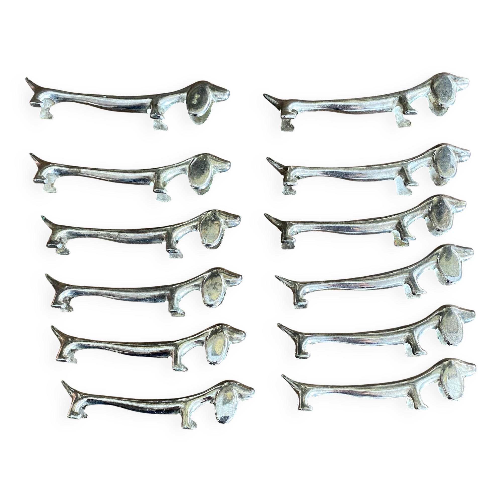 Vintage dachshund dog knife holder