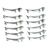 Vintage dachshund dog knife holder