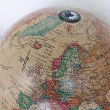 Globe terrestre lumineux vintage, San-Globe Denmark, 1981