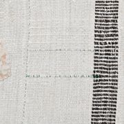 6x6 Square White & Black Vintage Kilim Rug, 187x195Cm