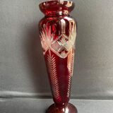 Baluster vase - cut blown crystal