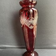 Vase balustre - cristal soufflé taillé
