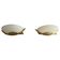 Pair of brass and glass wall lights from the Spage era, 1980, Germany.